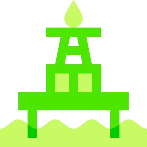 Oil platform Basic Sheer Flat icon