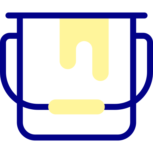 Paint bucket Detailed Mixed Lineal color icon