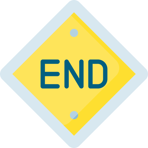 The end Special Flat icon