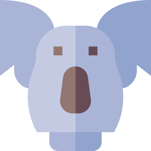 Koala Basic Straight Flat icon