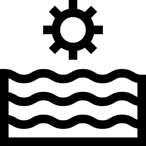 océan Basic Straight Lineal Icône