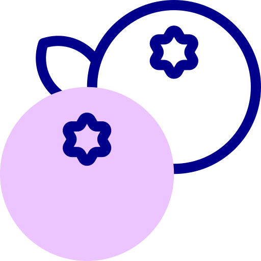 arándano Detailed Mixed Lineal color icono