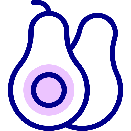 아보카도 Detailed Mixed Lineal color icon