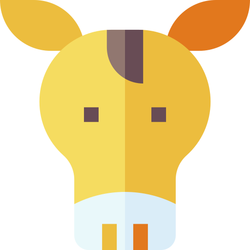 paard Basic Straight Flat icoon