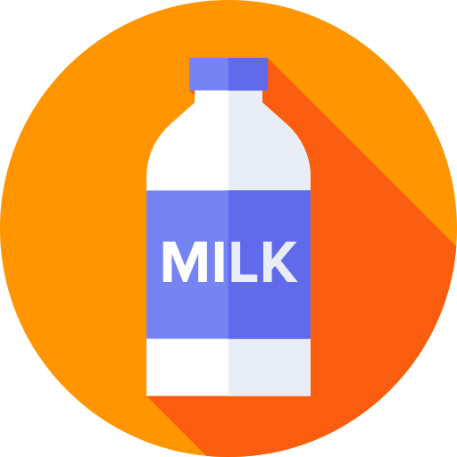 melk Flat Circular Flat icoon