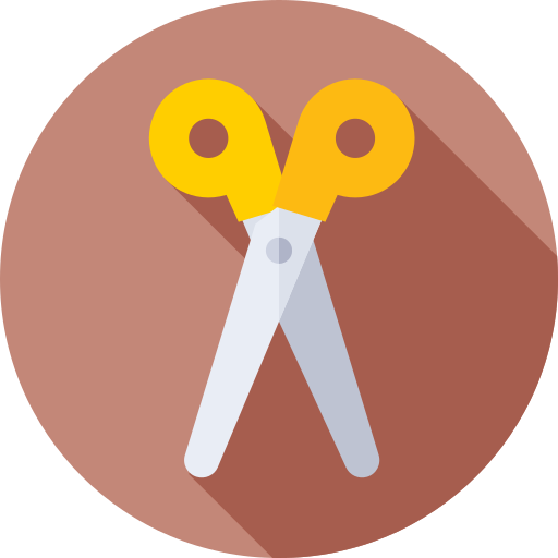 Scissors Flat Circular Flat icon