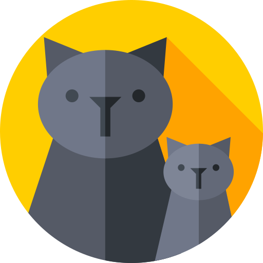 Kitten Flat Circular Flat icon