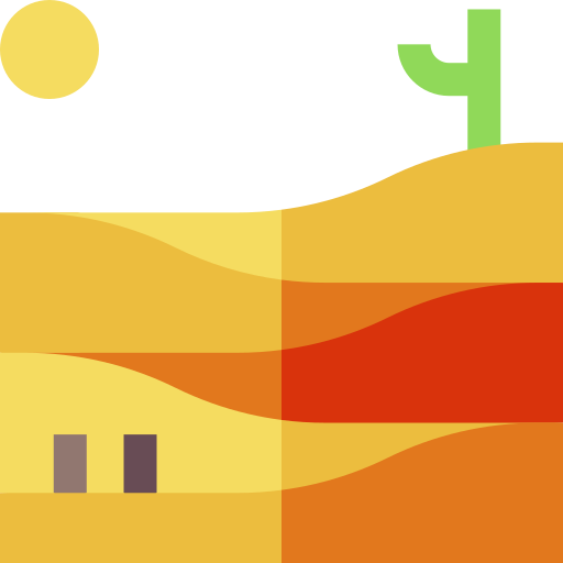 모래 언덕 Basic Straight Flat icon
