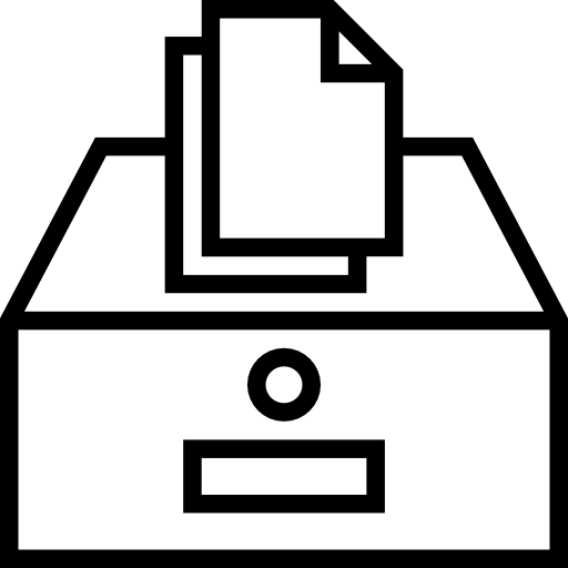 bandeja de entrada Prosymbols Lineal icono