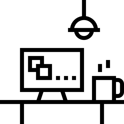 책상 Prosymbols Lineal icon