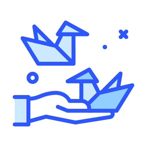 origami Darius Dan Blue icono