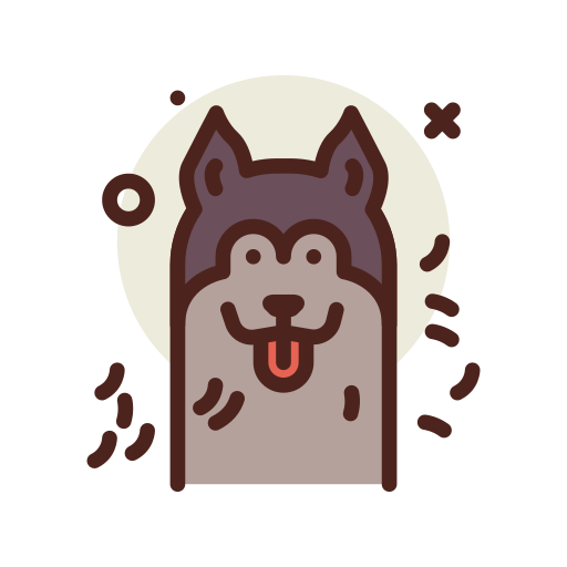 犬 Darius Dan Lineal Color icon