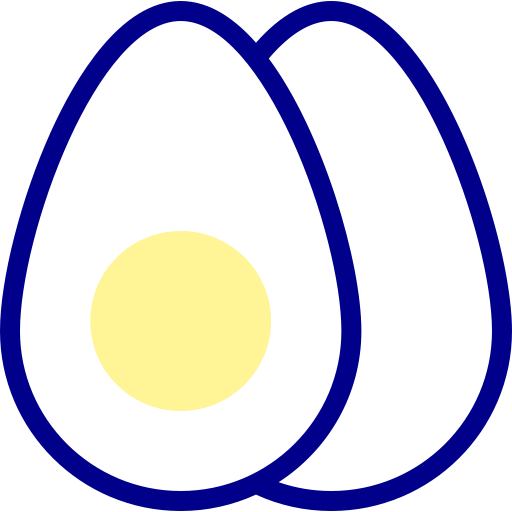삶은 달걀 Detailed Mixed Lineal color icon