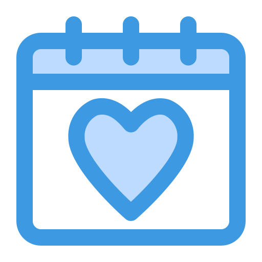 valentijnsdag Generic Blue icoon
