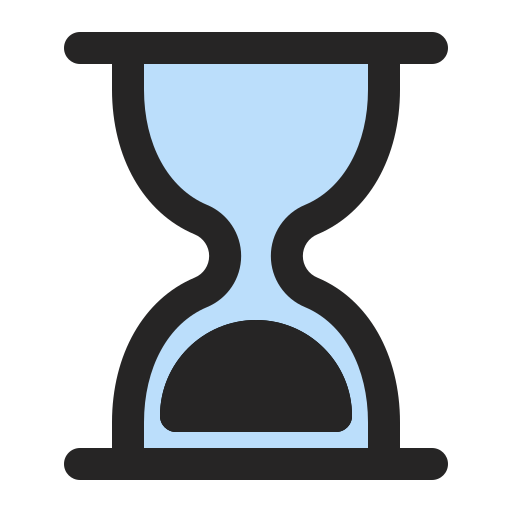 reloj de arena Generic Outline Color icono