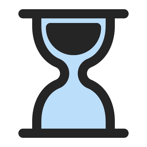 reloj de arena Generic Outline Color icono
