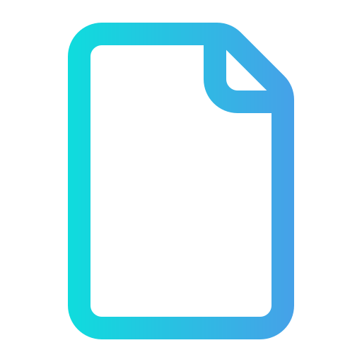 Blank paper Generic Gradient icon