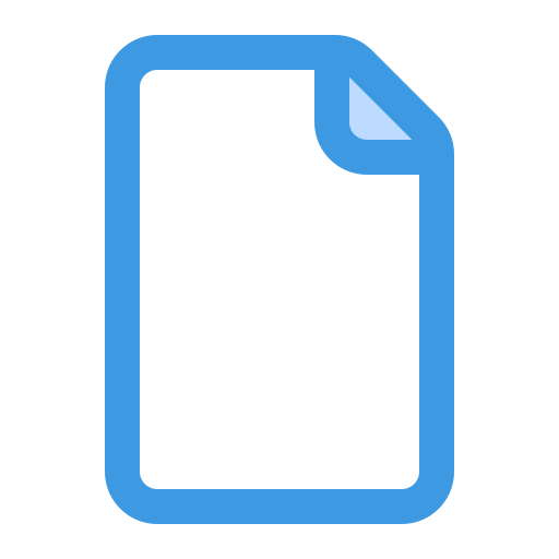 Blank paper Generic Blue icon