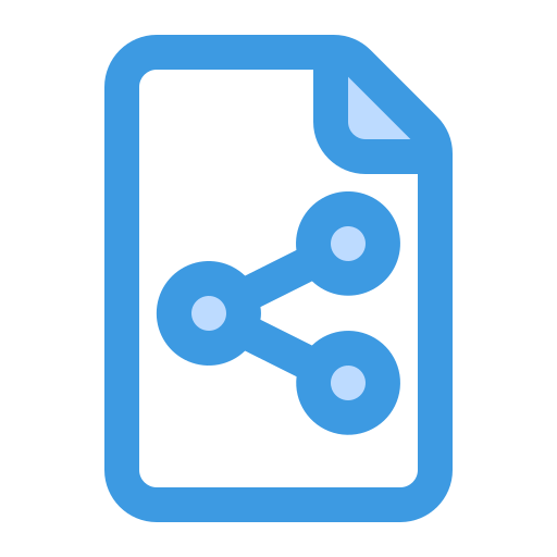 アーカイブを共有する Generic Blue icon