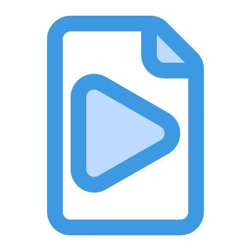 fichier vidéo Generic Blue Icône