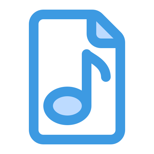 fichier de musique Generic Blue Icône