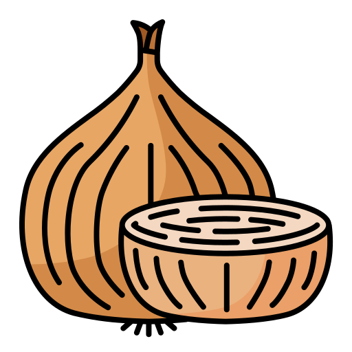 Onion Generic Thin Outline Color icon