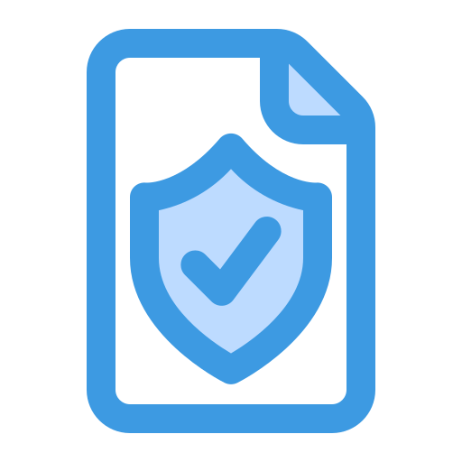 Data protection Generic Blue icon