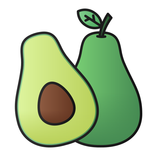 Avocado Generic Outline Gradient icon