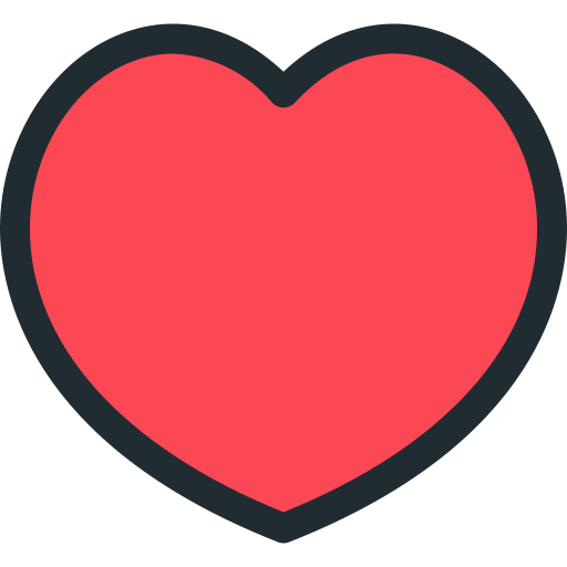 Heart Generic Outline Color icon
