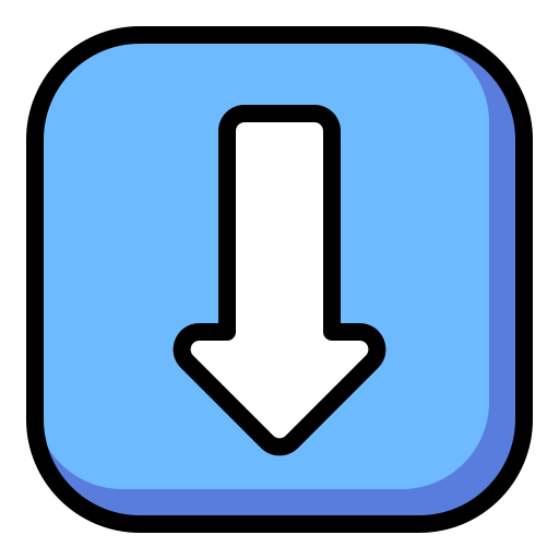 Down arrow Generic Outline Color icon