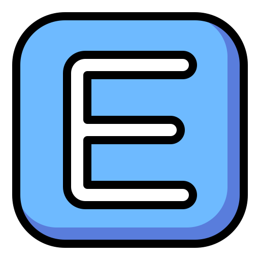 Letter e Generic Outline Color icon