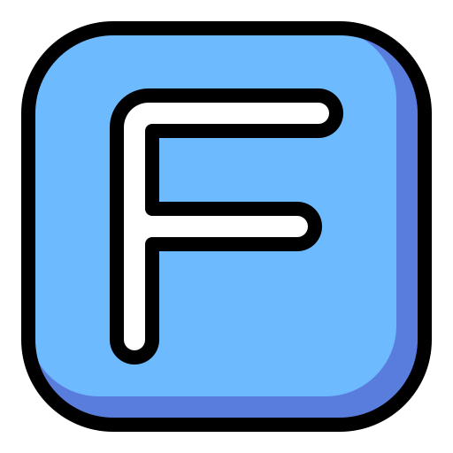 Letter f Generic Outline Color icon