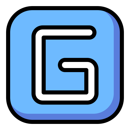 문자 g Generic Outline Color icon