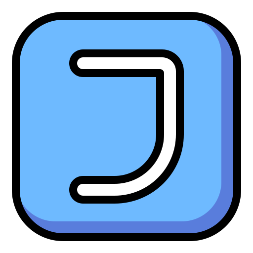 litera j Generic Outline Color ikona