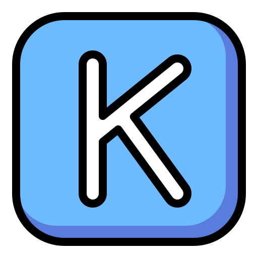 brief k Generic Outline Color icoon