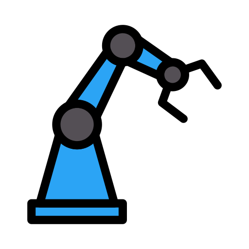 roboterarm Vector Stall Lineal Color icon
