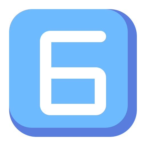 Six Generic Flat icon