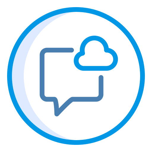 messaggistica cloud Generic Blue icona