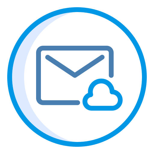 Cloud messaging Generic Blue icon