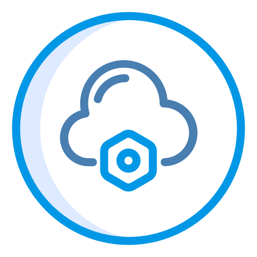 cloud dienstverlening Generic Blue icoon