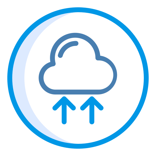 Cloud upload Generic Blue icon