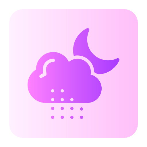 nocny deszcz Generic Flat ikona