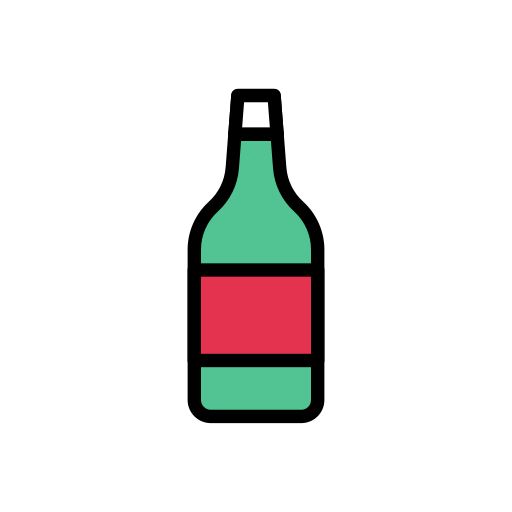 garrafa de vinho Vector Stall Lineal Color Ícone