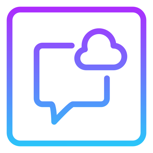 Cloud messaging Generic Gradient icon