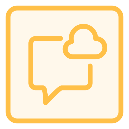 Cloud messaging Generic Outline Color icon