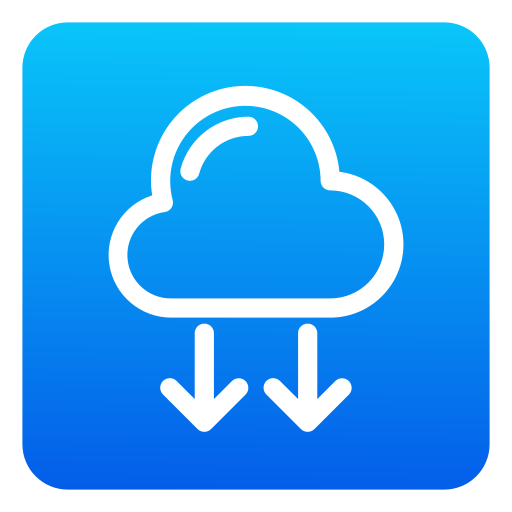 Cloud download Generic Flat Gradient icon