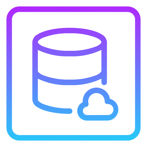 baza danych w chmurze Generic Gradient ikona