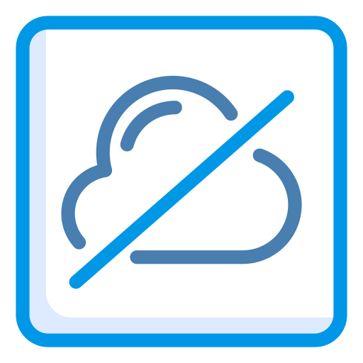クラウドコンピューティング Generic Blue icon