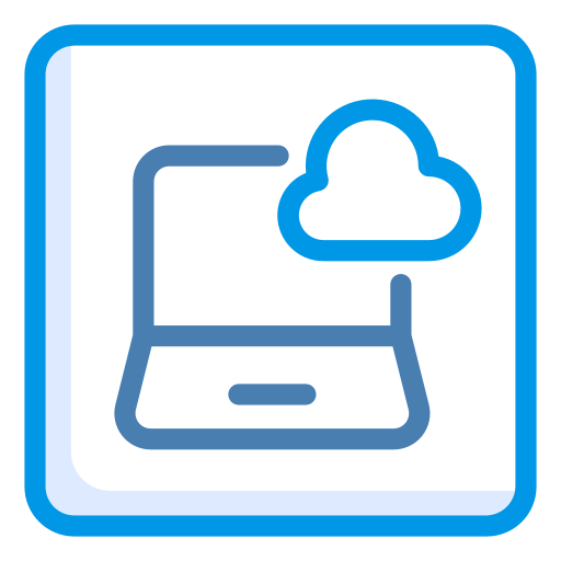 Cloud computing Generic Blue icon