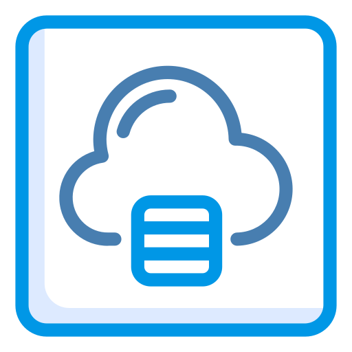 cloud-server Generic Blue icoon